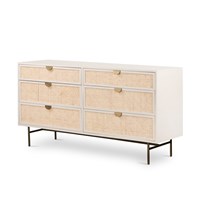 LUELLA 6 DRAWER DRESSER-MATTE ALABASTER