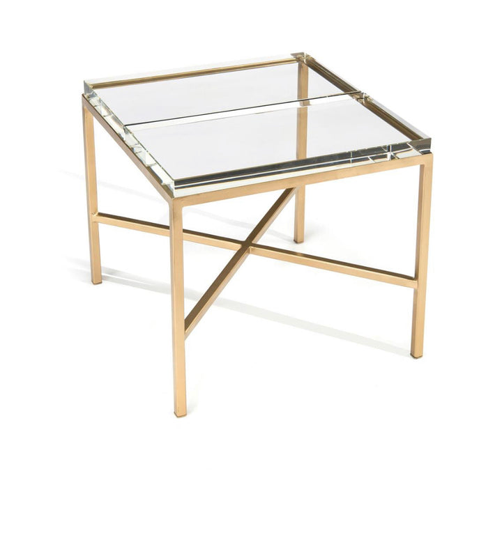 DOUBLE GLASS BLOCK BUNCHING TABLE