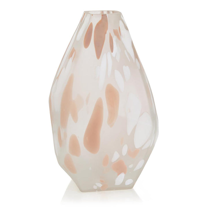 BLUSH ROCK GLASS VASE