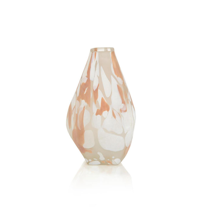 BLUSH ROCK GLASS VASE