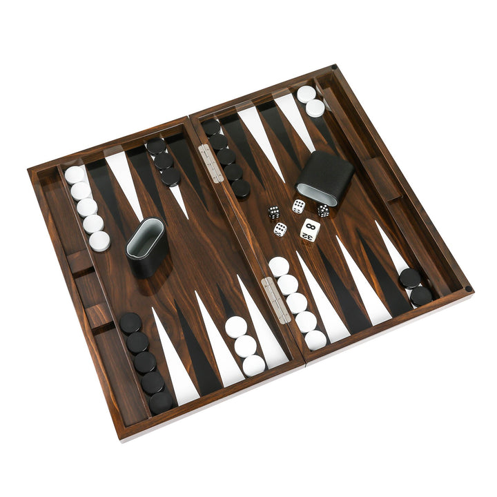 Luxury Wood Grain Lacquer Backgammon Set
